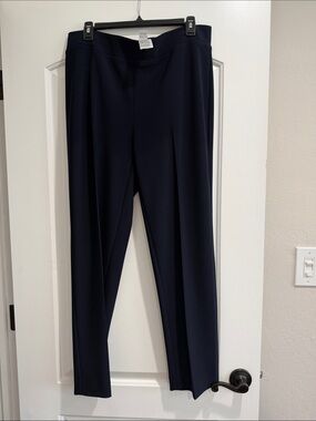 Joseph Ribkoff Navy Straight-Leg Pull-On Pants